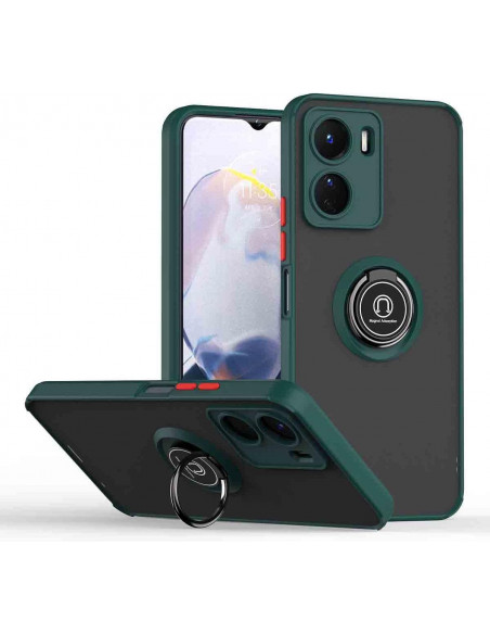 Coque Mat Translucide avec Anneau Pour Samsung